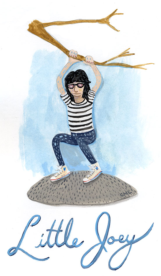 Little Joey Ramone illustration by Christine Marie Larsen