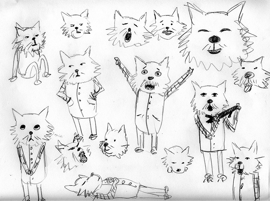 Christine Marie Larsen Illustration Westie West Highland Terrier sketches